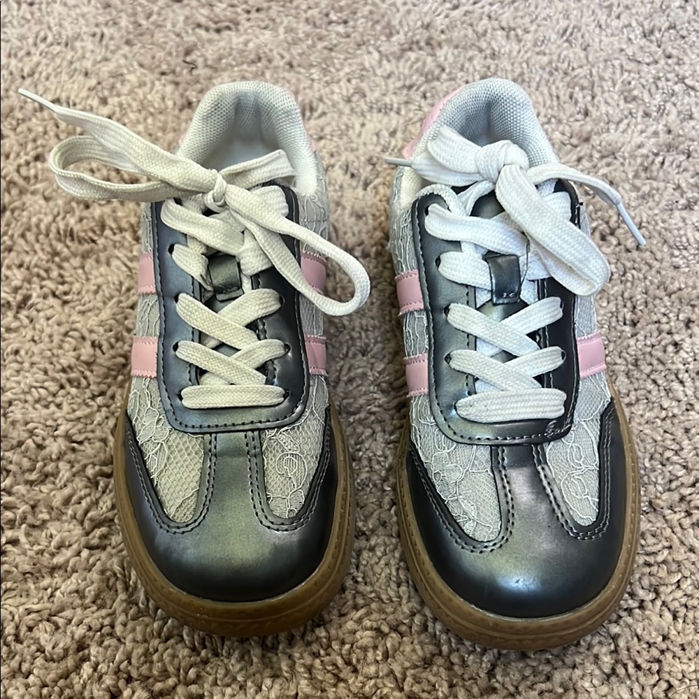 Kids' Pink and Gray Sneakers